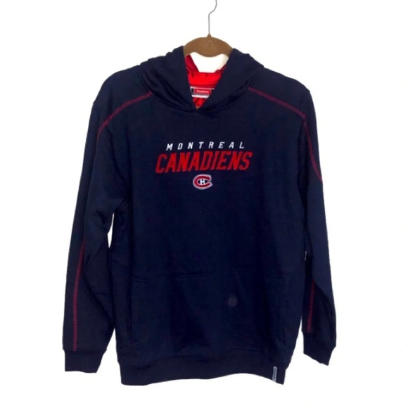 5/$25
Montreal Canadians NHL Hockey Sweatshirt Blue L(14-16) Hood Pouch Hood - Picture 1 of 9